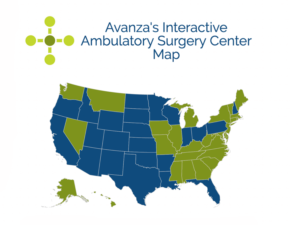 Interactive Ambulatory Surgery Center Map Graphic